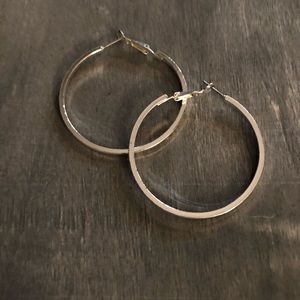 Silver hoop earrings
